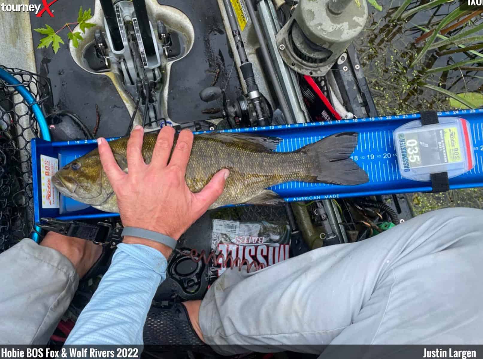 CALVIN DEE DOMINATES WOLF and FOX RIVERS – APPLETON, WISCONSIN AT HOBIE  B.O.S. ANCHORED BY POWER-POLE – Hobie Bass Open Series