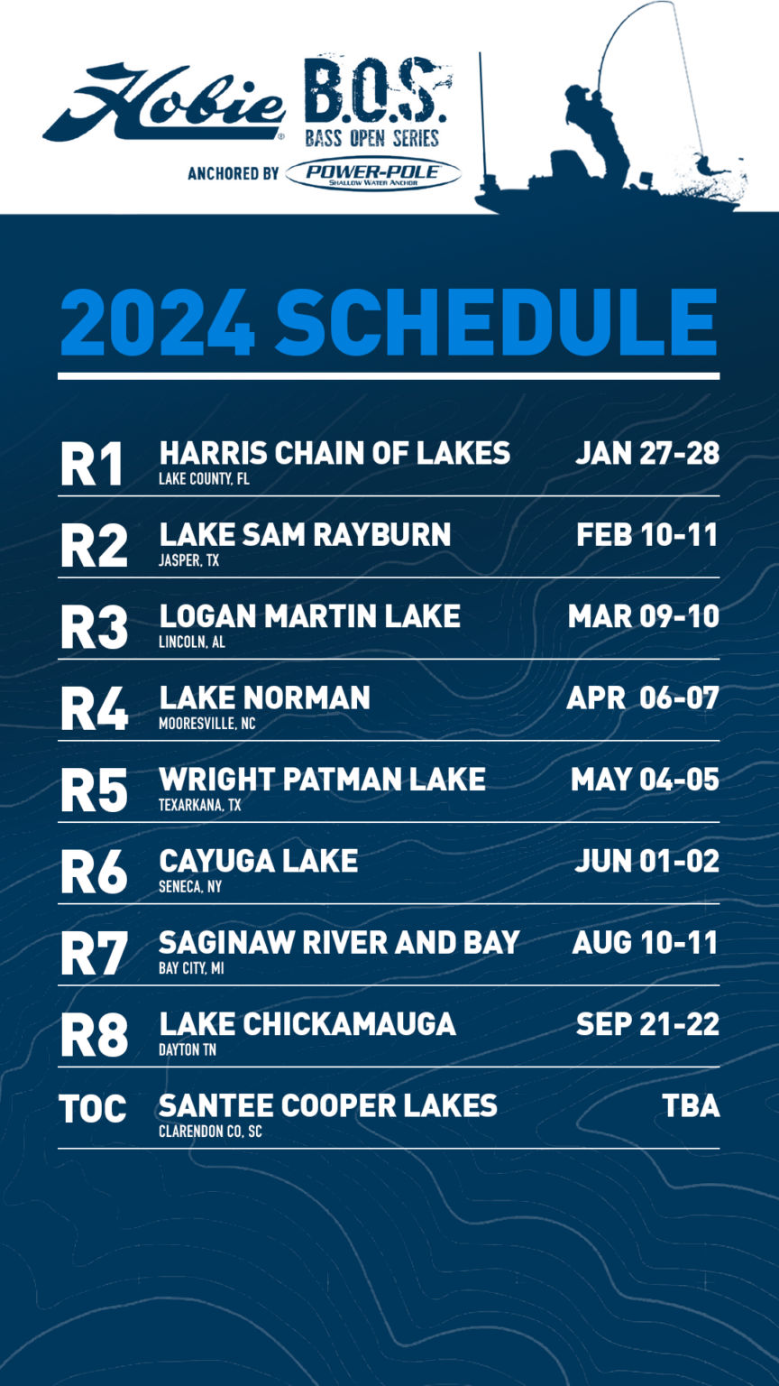 The 2024 Hobie Bass Open Series Calendar Hobie Bass Open Series